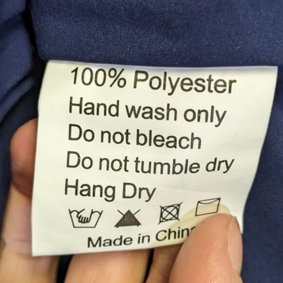 NWT YAURA Satin navy open front trumpet gown with cutout - Picture 7 of 9